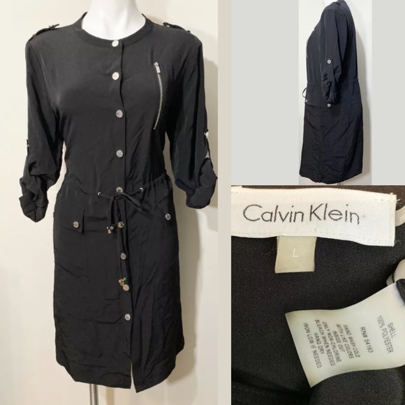 Calvin Klein Dresses & Skirts - CALVIN KLEIN Button Short Sleeve Sheath Dress
